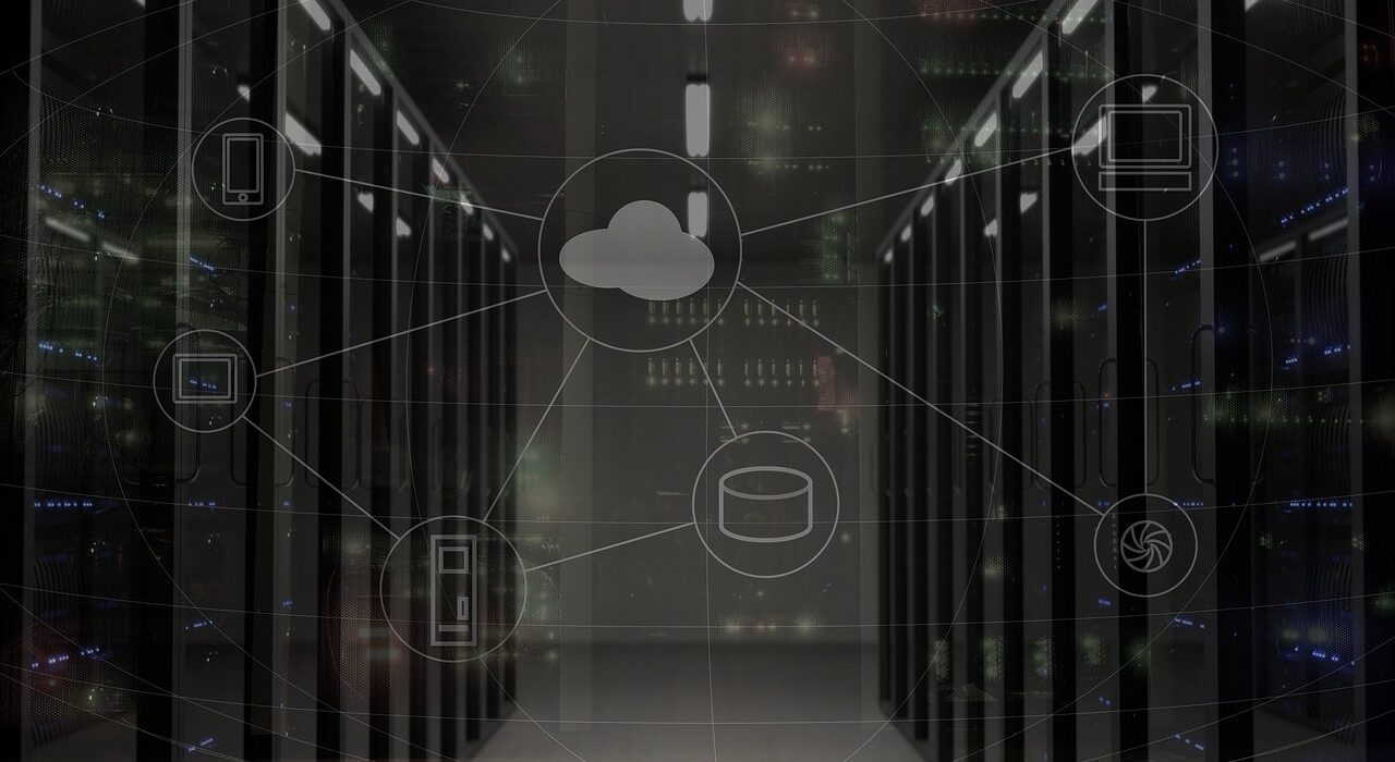 network, server, system, infrastructure, managed services, connection, computer, cloud, gray computer, gray laptop, network, network, server, server, server, server, server